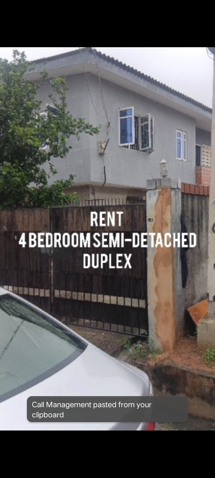 🏡 TO LET Renovated 4-Bedroom Semi-Detached Duplex 📍 Location: Off Oguntona Crescent, Gbagada GRA Phase 1, Lagos