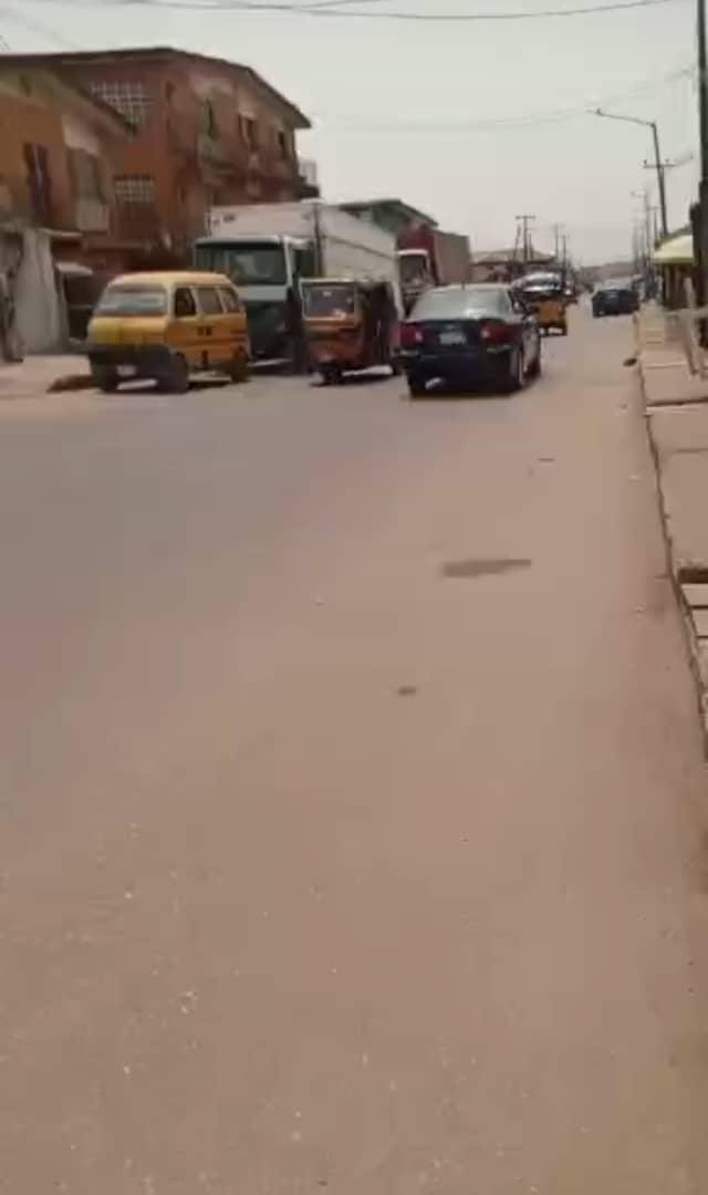 A bungalow facing the road right at Fadu Avenue, Ejigbo Lagos.
