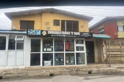 Block of 4 Flats with 3 Lock-Up Shops for Sale at Oyemekun Road, Ogba, Lagos